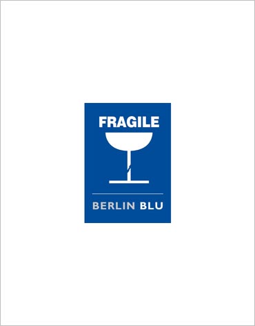 Fragile Sticker Berlin Blu